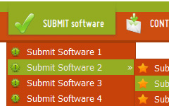 Rounded Drop Down Menu Items Website I Dreamweaver