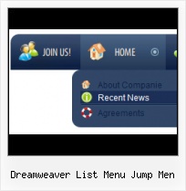 Push Down Menu Dreamweaver Web Spry Examples
